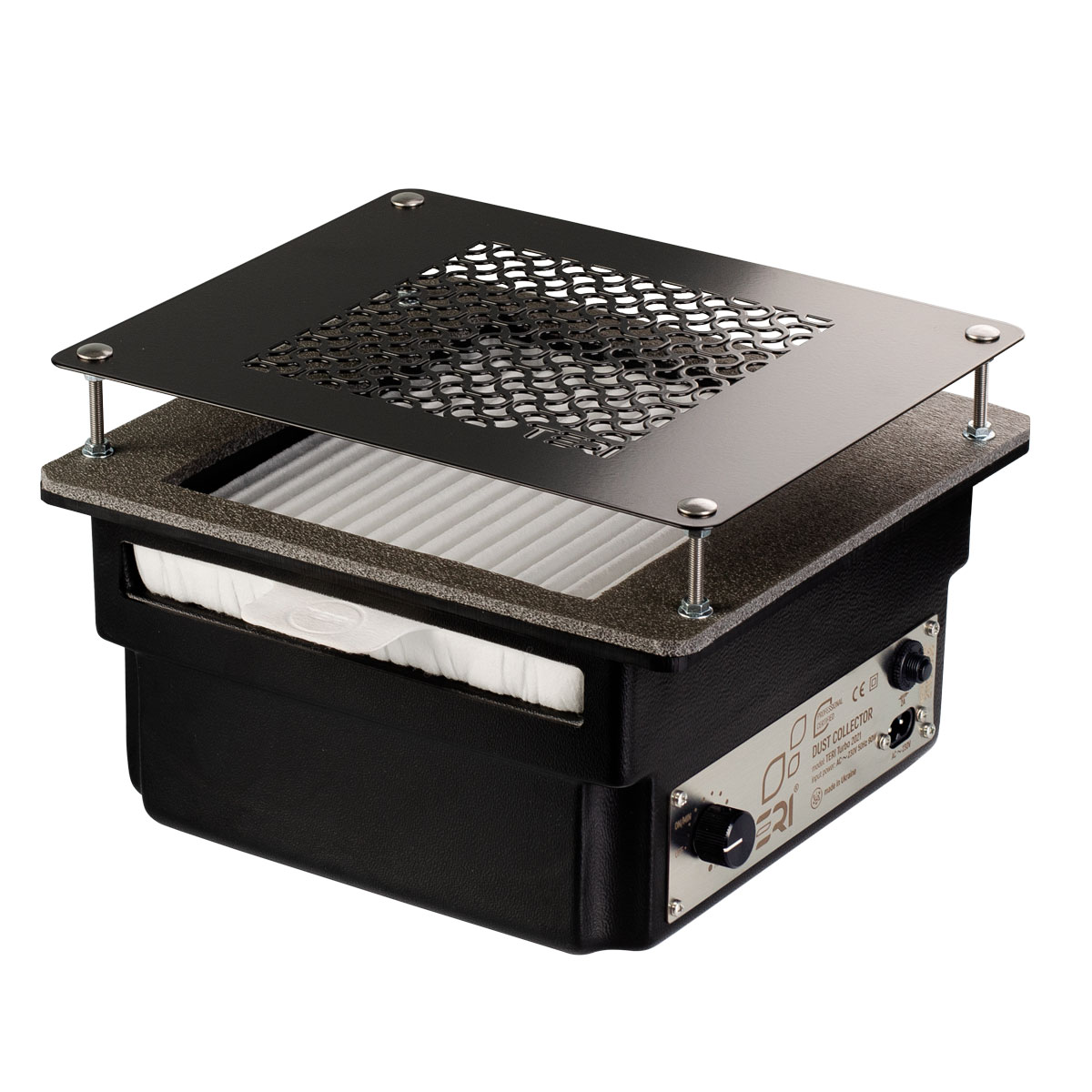 Built-in nail dust collector black