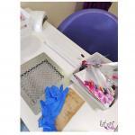 Teri Turbo white (golden mesh)-built-in nail dust collector